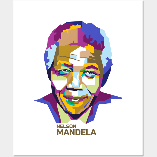 Nelson Mandela in WPAP Wall Art by smd90